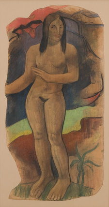 Paul Gauguin, Study for Te nave nave fenua (The Delightful Land), 1892/1894, charcoal and pastel on paper, 94 × 47.6 cm, Des Moines Art Center Permanent Collections, gift of John and Elizabeth Bates Cowles