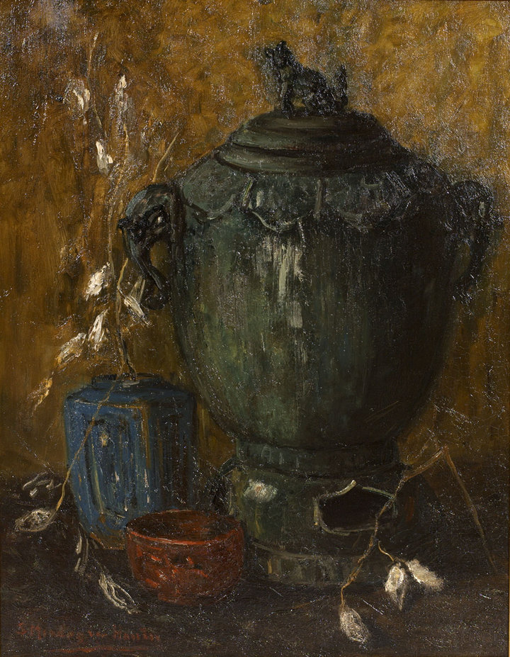 Sientje Mesdag-van Houten, Still Life with a Chinese Vase, no date, Oil on canvas, 102.3 × 83.5 cm, Museum Panorama Mesdag, The Hague 