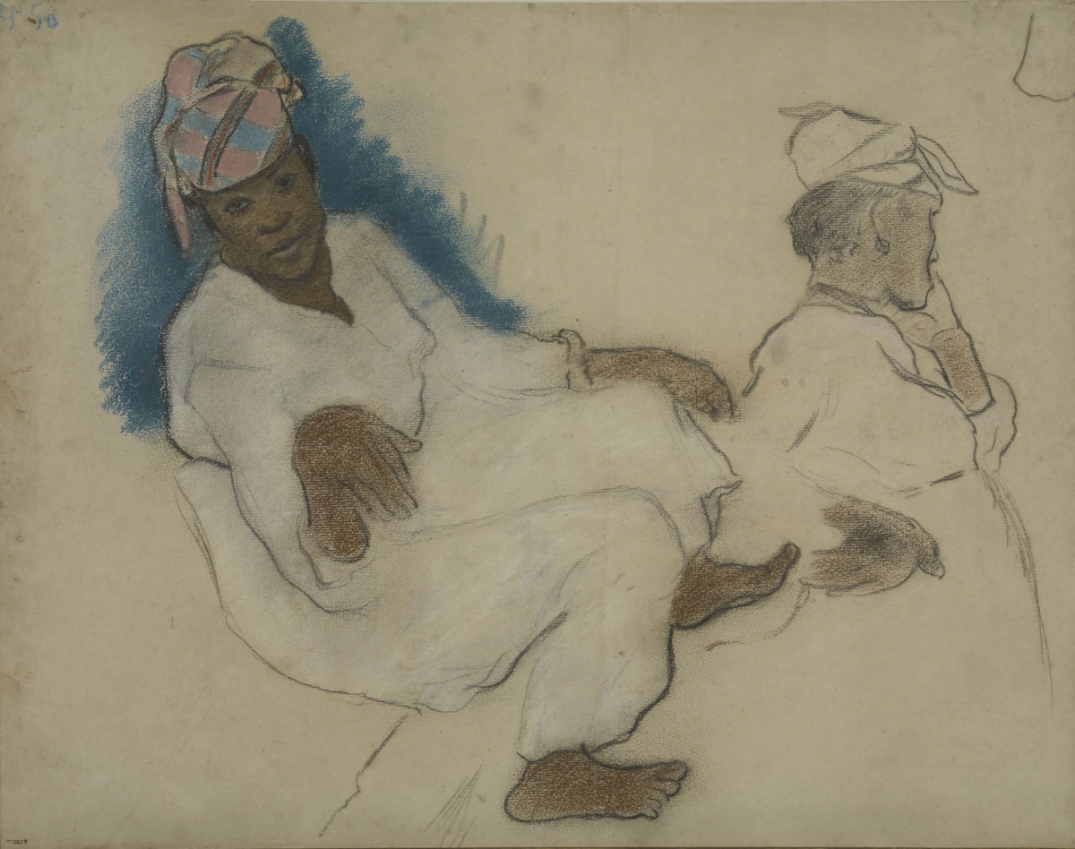 Paul Gauguin, Study of Martinican Women, 1887, pencil, black chalk and pastel on paper, 41.5 × 53.2 cm, private collection