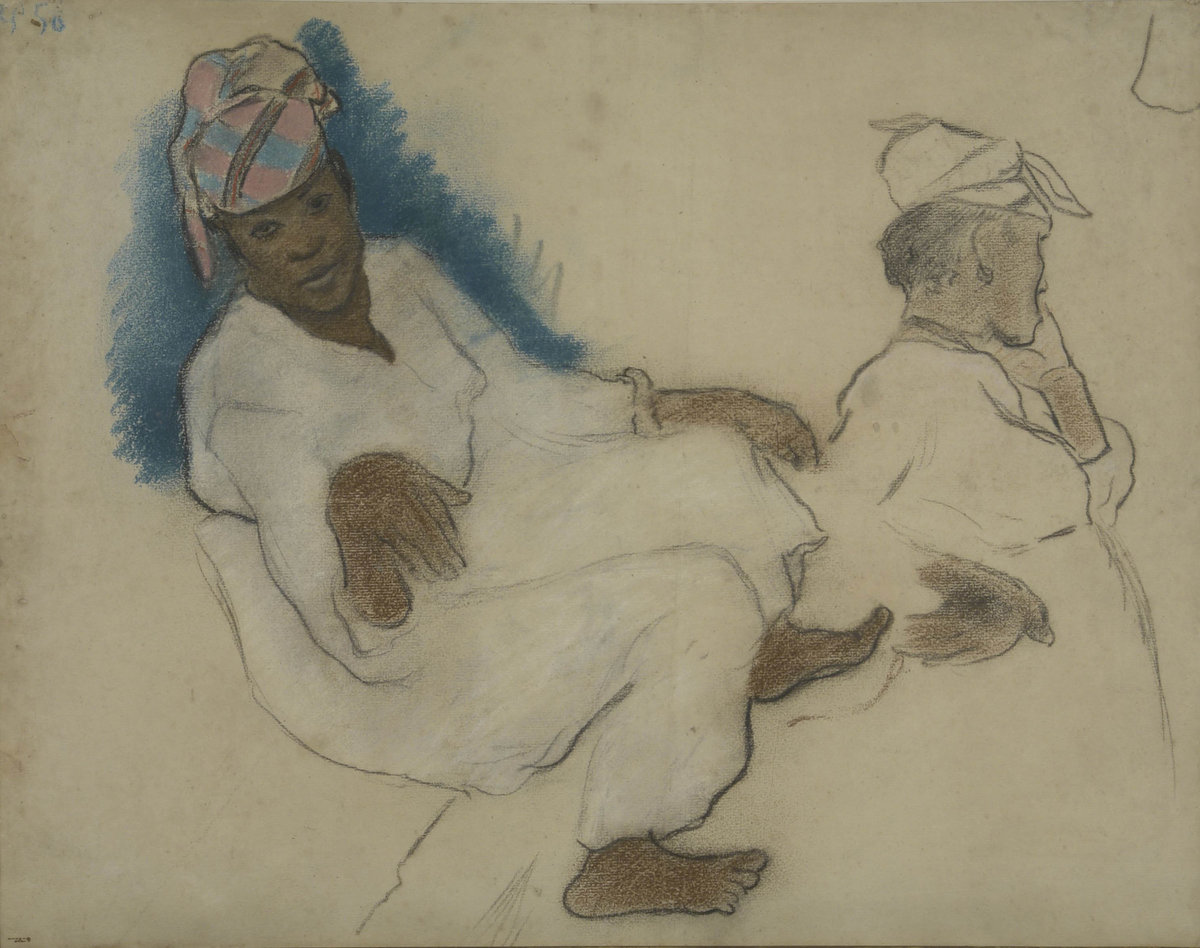 Paul Gauguin, Study of Martinican Women, 1887, pencil, black chalk and pastel on paper, 41.5 × 53.2 cm, private collection