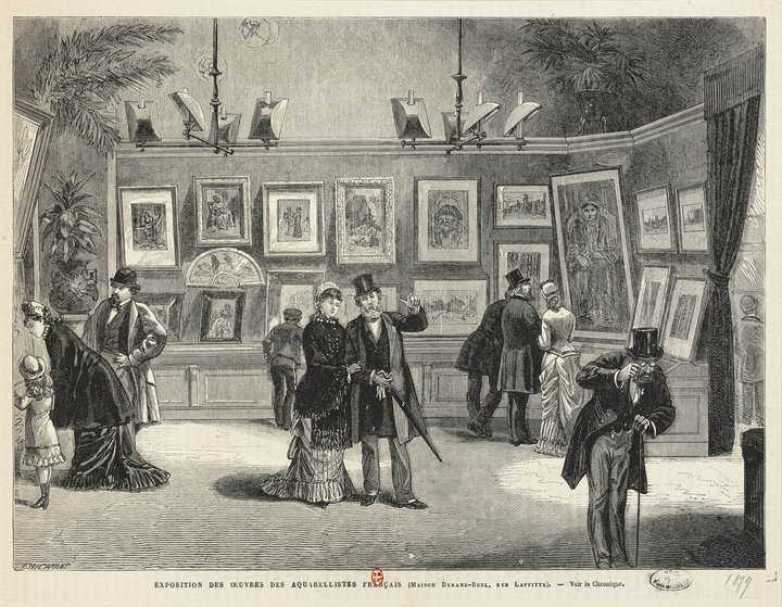 Interior of Galeries Durand-Ruel, 16 rue Laffitte, Paris, 1879. Bibliothèque nationale de France, Paris