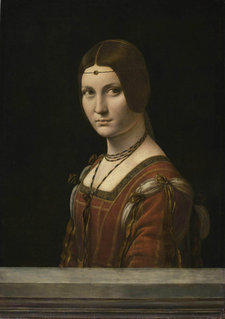 Leonardo da Vinci, La Belle Ferronnière, 1490–97. Oil on panel, 63 × 45 cm. Musée du Louvre, Paris