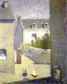 Emile Bernard, Village Street in Saint-Briac, 1886, oil on canvas, 55 × 45.5 cm, private collection