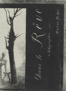 Odilon Redon, Frontispiece of the series Dans le rêve, 1879. Lithograph on China paper, 29.9 × 22.3 cm. Kunstmuseum, The Hague