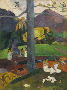 Paul Gauguin, Matamua, 1892, oil on canvas, 91 x 69 cm, Carmen Thyssen-Bornemisza, on deposit with Museo Nacional Thyssen-Bornemisza, Madrid 