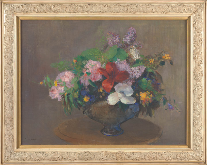 Odilon Redon, The Black Bowl, c. 1905, in its original frame by Boyer. Van Gogh Museum (State of the Netherlands)