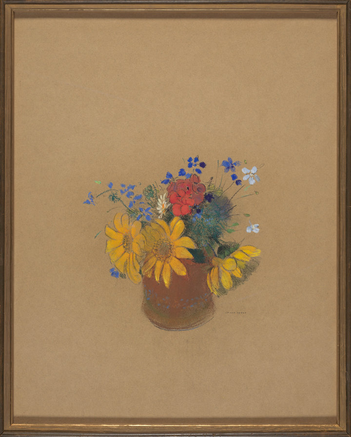 Odilon Redon, Flowers, Fancy Stoneware Vase, c. 1905, in its original frame by Boyer. Van Gogh Museum, Amsterdam (State of the Netherlands)