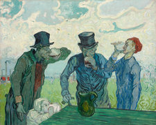Vincent van Gogh, The Drinkers, 1890, oil on canvas, 59.4 x 73.4 cm, Art Institute of Chicago, Joseph Winterbotham Collection  