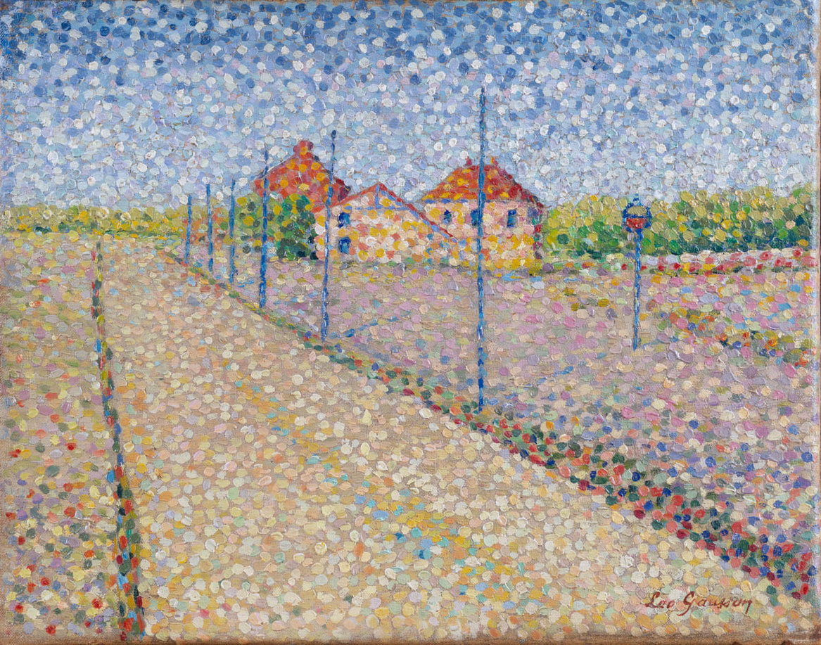 Léo Gausson, Landscape near Lagny, 1887–89, oil on canvas, 23 × 29 cm, Wallraf-Richartz-Museum & Fondation Corboud, Cologne. Photo: Rheinisches Bildarchiv Köln