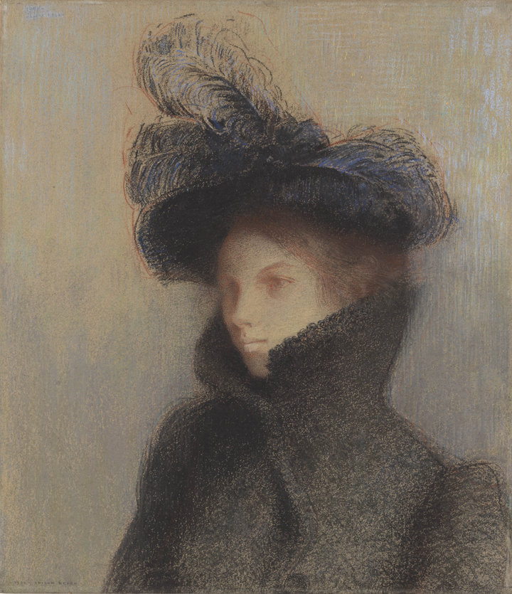  Odilon Redon, Marie Botkine in an Astrakhan Coat, 1900. Pastel on paper, 61 × 50.4 cm. Kröller-Müller Museum, Otterlo (acquired with support from the Rembrandt Association)