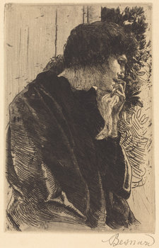 Albert Besnard, Sadness (Tristesse), 1887, etching on paper, 14.8 x 9.8 cm, National Gallery of Art, Washington DC (gift of Mr and Mrs Daniel Bell) 