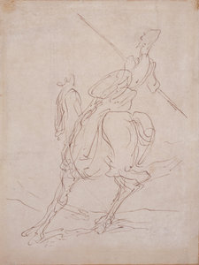 Honoré Daumier, Don Quixote, pen and brown ink on paper, 31.1 x 24.4 cm. The Armand Hammer Daumier and Contemporaries Collection, Gift of the Armand Hammer Foundation. Hammer Museum, Los Angeles.