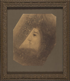 Odilon Redon, Concern for the Absolute, 1891, in a reconstructed matting and its original frame by Boyer. Van Gogh Museum, Amsterdam (State of the Netherlands)