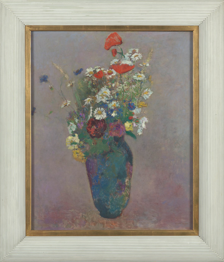 Odilon Redon, Vision. Vase of Flowers, 1900, in its original frame by Boyer