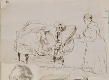 Emile Bernard, My Grandfather and my Grandmother, c. 1885, pen drawing the album L’enfance d’un peintre (p. 11), Kunsthalle Bremen – Der Kunstverein in Bremen