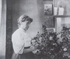 Camille Redon in the apartment at the avenue Wagram, Paris, date unknown