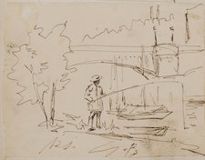 Emile Bernard, Sketch of a Fisherman from the album L’enfance d’un peintre (p. 81), c. 1885, black ink on paper Kunsthalle Bremen, Der Kunstverein in Bremen