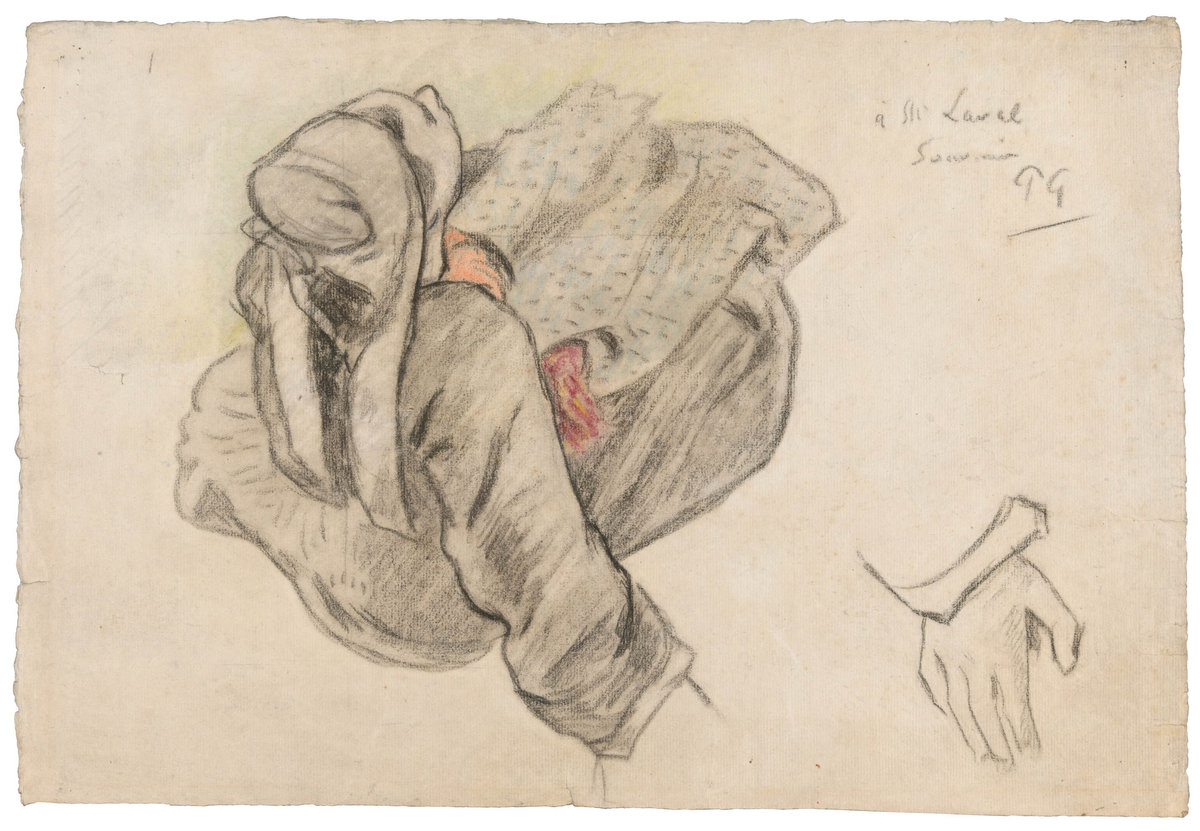 Paul Gauguin, Seated Breton Woman, 1886, black chalk and pastel on laid paper, 32.9 × 48.3 cm,  Art Institute of Chicago,  Mr and Mrs Carter H. Harrison Collection