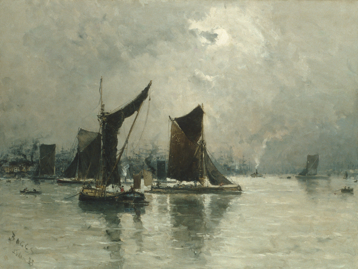 Frank Myers Boggs, On the Thames, 1883, oil on canvas, 98.4 x 130.8 cm, The Metropolitan Museum of Art, New York