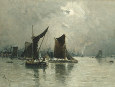 Frank Myers Boggs, On the Thames, 1883, oil on canvas, 98.4 x 130.8 cm, The Metropolitan Museum of Art, New York