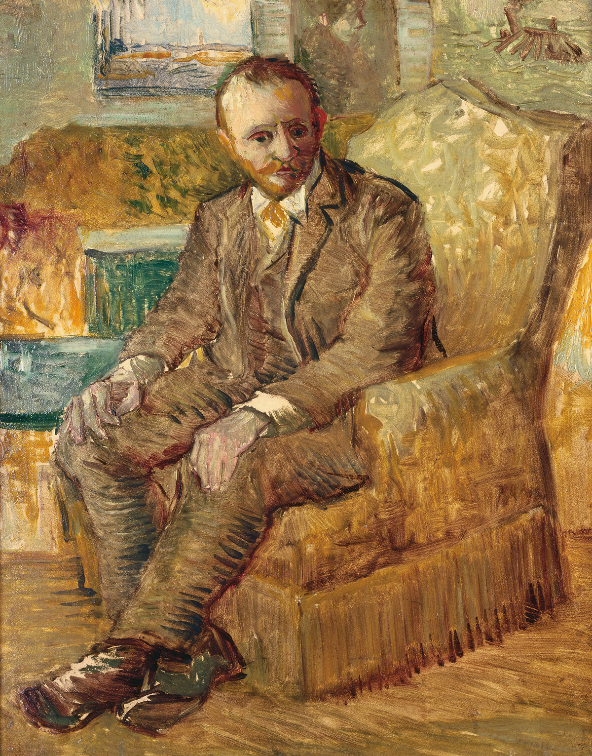 Vincent van Gogh, Portrait of Alexander Reid, c. 1887, oil on panel, 41 × 33 cm, Fred Jones Jr. Museum of Art, Norman, Oklahoma, Aaron M. and Clara Weitzenhoffer Bequest, 2000 