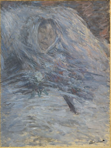 Claude Monet, Camille Monet on her Deathbed (Camille sur son lit de mort), 1879, oil on canvas, 90 × 68 cm, Musée d’Orsay, Paris