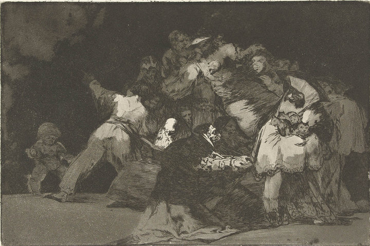 Francisco Goya, Disparate General, no. 9 from the series Proverbios, 1815–23. Etching and aquatint on paper, 24.5 × 35.2 cm. Rijksmuseum, Amsterdam, Purchased with the support of the F.G. Waller-Fonds
