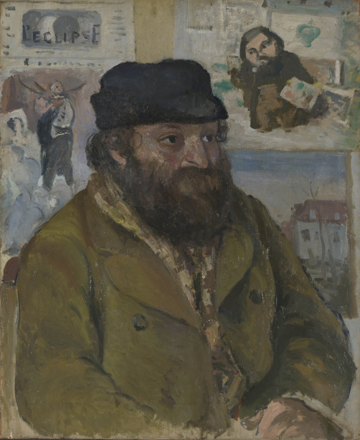 Camille Pissarro, Portrait of Cézanne, c. 1874, oil on canvas, 73 × 59.7 cm, National Gallery, London, on loan from Lawrence Graff