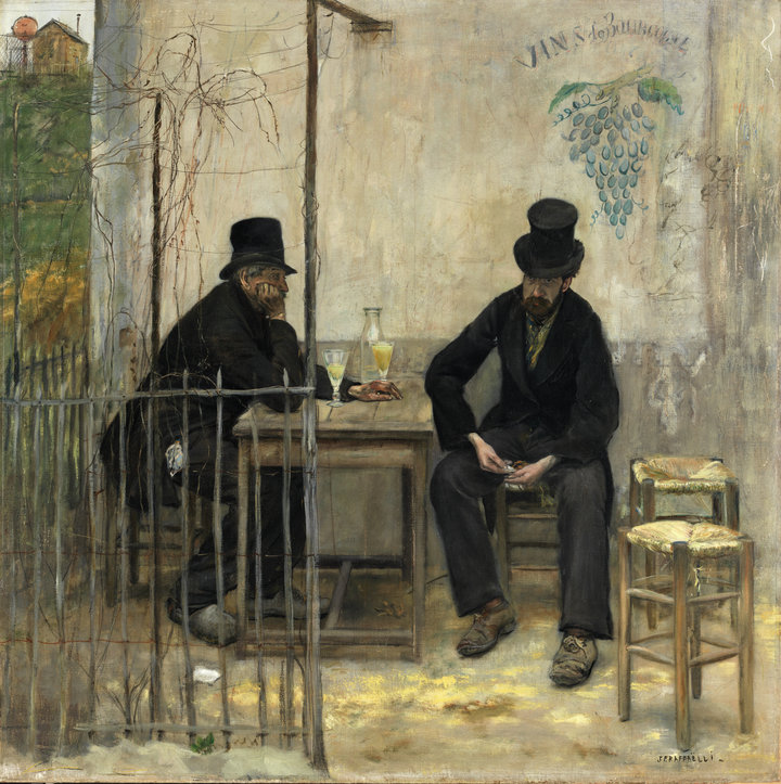 Jean-François Raffaëlli, The Absinthe Drinkers, 1881, oil on canvas, 108 x 108 cm, Fine Arts Museums of San Francisco