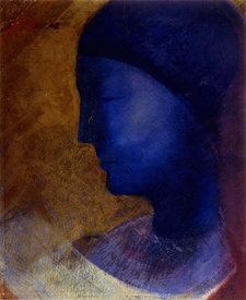 Odilon Redon, The Golden Cell, 1892. Oil and coloured chalk with gold on paper, 30.1 × 24.7 cm. British Museum, London , Campbell Dodgson Bequest