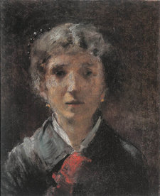 Vittorio Matteo Corcos, Head of a Woman (Testa di donna), c. 1878 ,oil on canvas, 45 × 38 cm, private collection