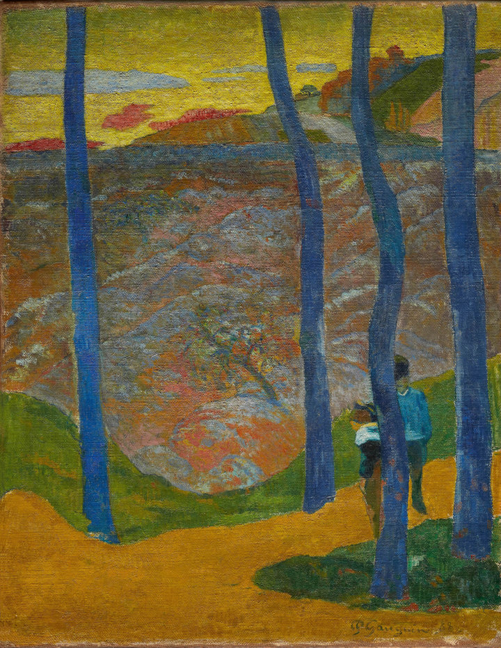 Paul Gauguin, Blue Trees. Your Turn Will Come, My Beauty!, 1888, oil on canvas, 92 × 73 cm Ordrupgaard, Copenhagen. Photo: Anders Sune Berg