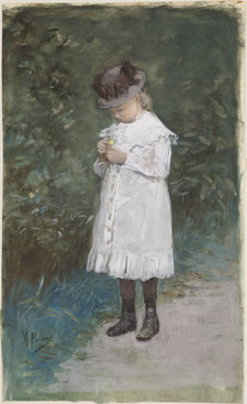 Anton Mauve, Elisabeth Mauve, Daughter of the Artist, 1880, watercolour, 34 x 21 cm, Rijksmuseum, Amsterdam 