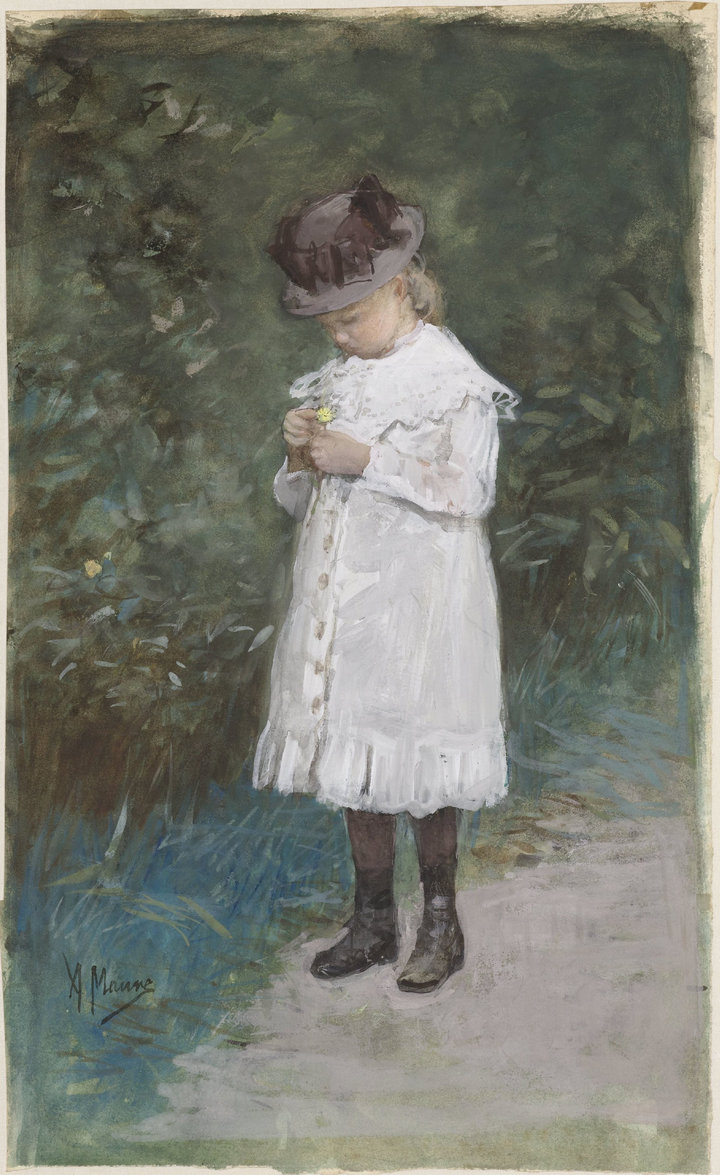 Anton Mauve, Elisabeth Mauve, Daughter of the Artist, 1880, watercolour, 34 x 21 cm, Rijksmuseum, Amsterdam 