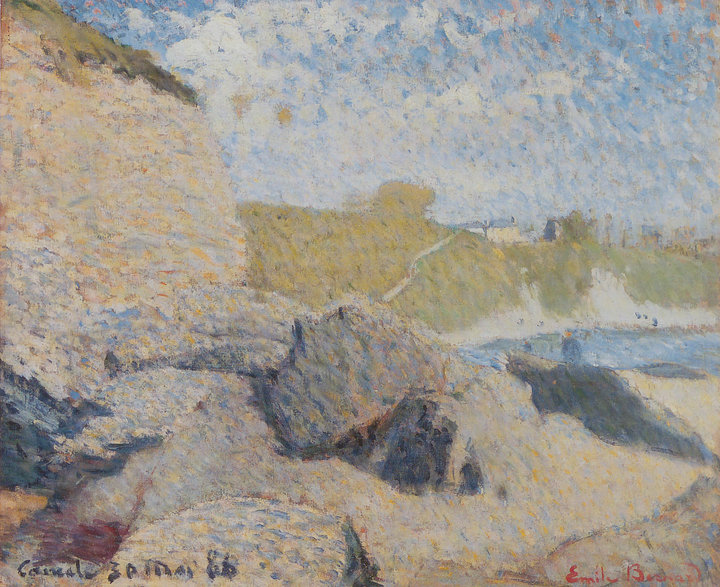 Emile Bernard, Beach and Rocks at Cancale, 1886, oil on canvas, 46 × 55 cm, private collection