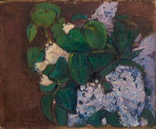 Emile Bernard, Bouquet of Lilacs, 1887, oil on canvas, 32.2 × 39.3 cm, private collection. Photo: © 2017 Christie’s Images Limited