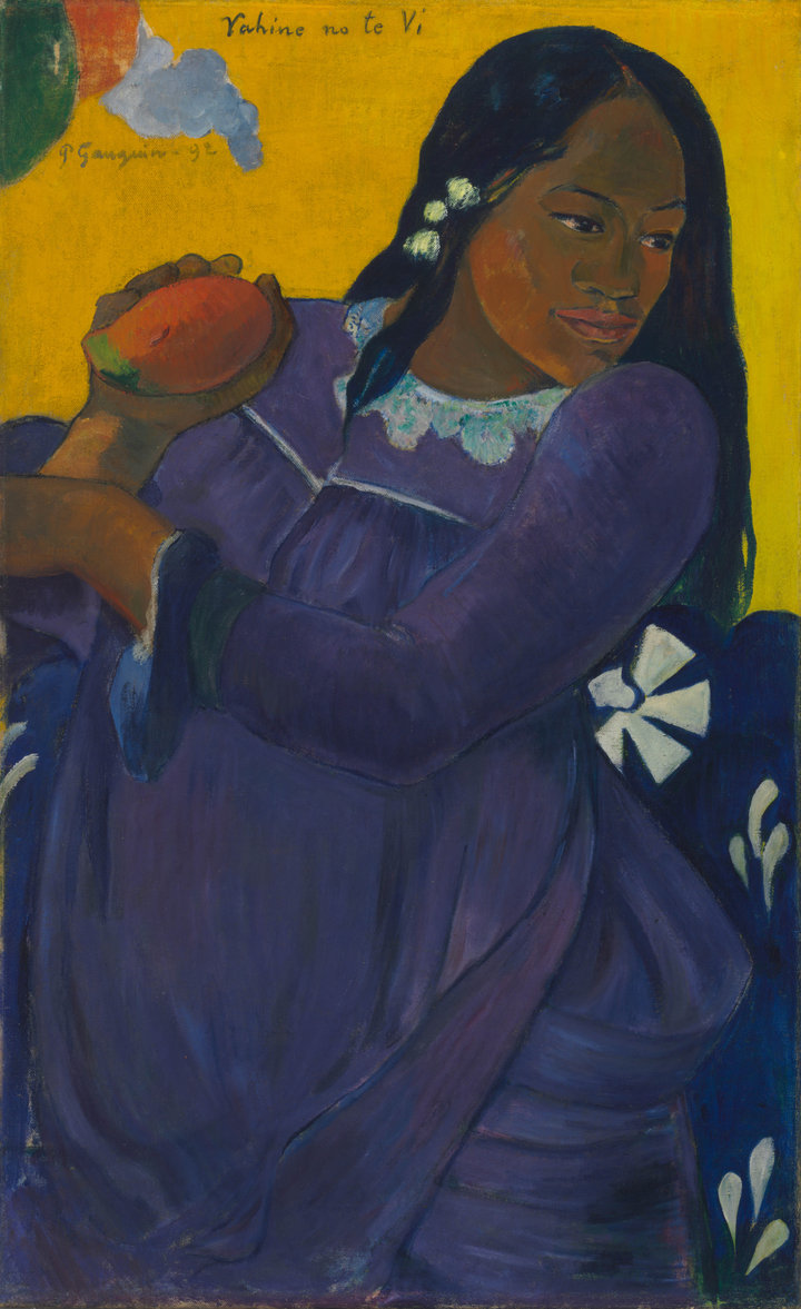 Paul Gauguin, Vahine no te vi (Woman of the Mango), 1892, Oil on canvas, 73 × 45.1 cm, Baltimore Museum of Art The Cone Collection, formed by Dr. Claribel Cone and Miss Etta Cone of Baltimore, Maryland. Photo: Mitro Hood
