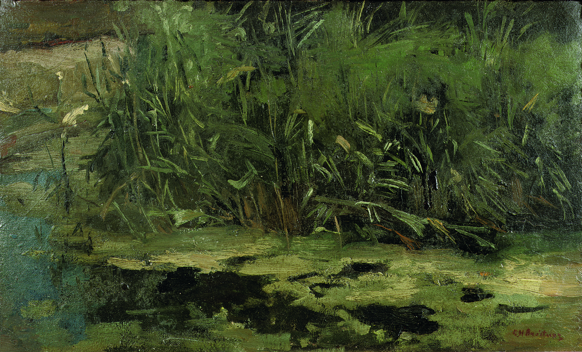 George Hendrik Breitner, At the Riverbank, 1880, oil on paper laid on cardboard, 25.5 x 41.5 cm, Christie’s, Amsterdam. Photo: © 2009 Christie’s Images Limited