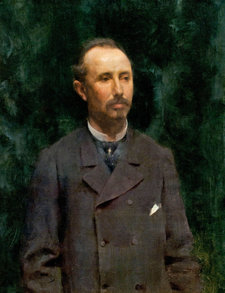 Portrait of lawyer and critic Edmond Picard (1836–1924) by Fernand Khnopff, 1884. Oil on canvas, 40.5 × 32.5 cm. Royal Museums of Fine Arts of Belgium, Brussels