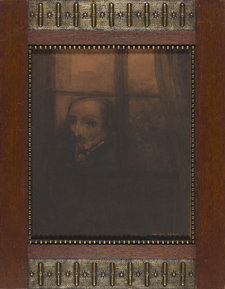 Odilon Redon, At the Window or Drawing in the Manner of Goya, 1878, in its original frame by Lembrée. Van Gogh Museum, Vincent van Gogh Foundation