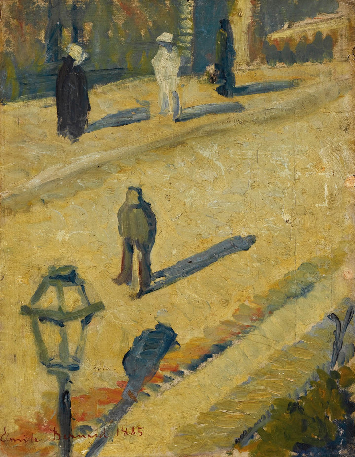 Emile Bernard, Street Scene, 1885, oil on canvas, 37.9 × 31.1 cm, private collection