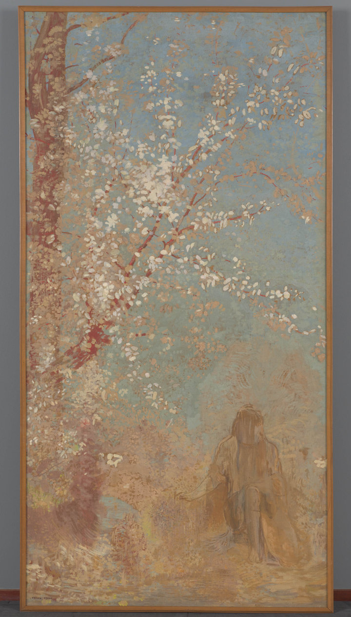 Odilon Redon, The Red Tree, 1905, in its original frame by Boyer. Van Gogh Museum, Amsterdam (State of the Netherlands)