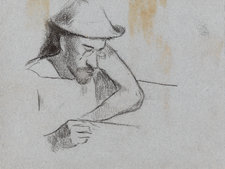 Paul Gauguin, Portrait of Charles Laval, 1887, black chalk on paper, 20.3 × 26.7 cm, Tate, London. Photo: Tate