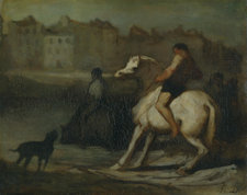 Honoré Daumier, Bank of the Seine, c. 1855–60, oil on panel, 44.7 x 55.7 cm, Museum Wales, Cardiff 