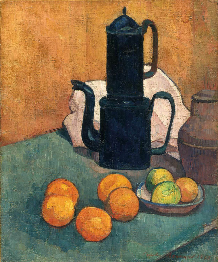 : Emile Bernard, The Blue Coffeepot, 1888, oil on canvas, 55.2 × 45.8 cm, Kunsthalle Bremen – Der Kunstverein in Bremen. Photo: Lars Lohrisch