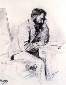 Henri de Toulouse-Lautrec, Charles de Toulouse-Lautrec, 1882, charcoal and estompe (smudging) on paper, 60 × 46 cm, private collection