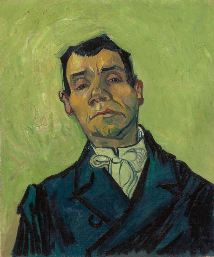 Vincent van Gogh, Portrait of Joseph-Michel Ginoux, 1888, oil on canvas, 65.3 × 54.4 cm, Kröller-Müller Museum, Otterlo (F533)