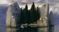 Arnold Böcklin, Isle of the Dead, 1883. Oil on panel, 80 × 150 cm. Alte Nationalgalerie, Berlin