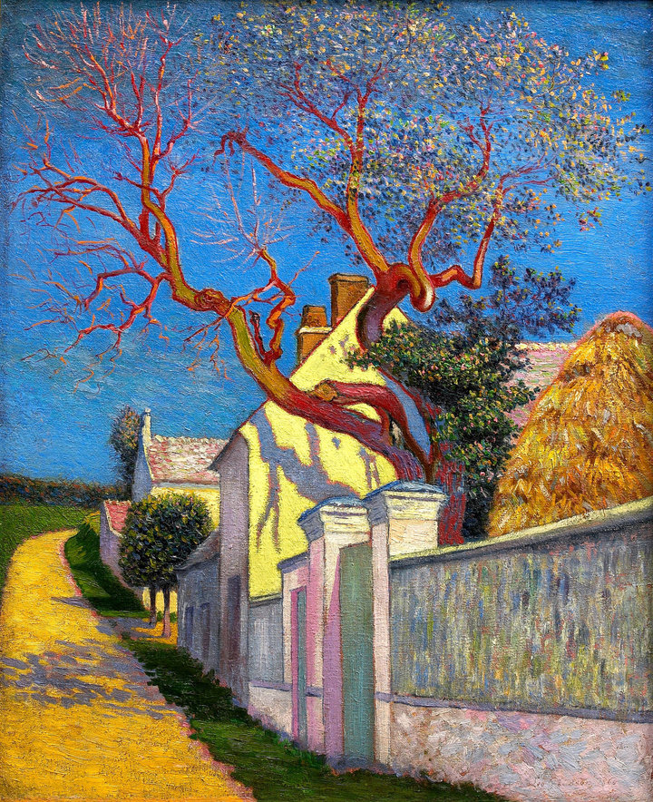 Léo Gausson, The House with the Red Tree, 1890, oil on canvas, 55 × 46 cm, private collection
