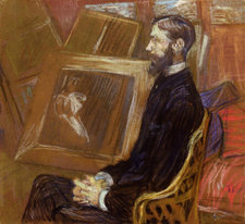 Henri de Toulouse-Lautrec, Portrait of Georges Henri-Manuel, 1891, pastel on board, 45 × 48 cm, private collection 